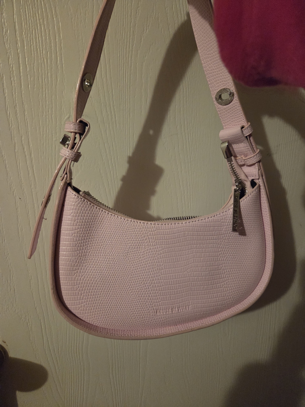 Light Pink Textured Shoulder Bag - Women's Fashion Bag